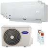 Carrier Condizionatore Carrier 42QHG trial split 9000+9000+9000 BTU inverter A++ esterna 8 kW codice prodotto 38QUS027D8S3-42QHG009D8S-3