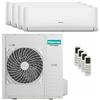 hisense Condizionatore Hisense Hi-Comfort 2025 quadri split 7000+7000+7000+24000 BTU inverter A++ wifi unità esterna 12.5 kW codice prodotto 5AMW125U4RTA/CF20YR4BG_3/CF70BT2BG_1