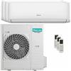 hisense Condizionatore Hisense Hi-Comfort 2025 trial split 7000+12000+24000 BTU inverter A+ wifi unità esterna 12.5 kW codice prodotto 5AMW125U4RTA/CF20YR4BG_1/CF35MR0BG_1/CF70BT2BG_1