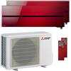 Mitsubishi Electric Condizionatore Mitsubishi Electric Kirigamine Style MSZ-LN dual split 9000+9000 BTU inverter A++ wifi esterna 4,2 kW rosso codice prodotto MXZ-2F42VF3-MSZ-2LN25VG2R