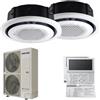 Samsung Condizionatore Samsung cassetta 360° dual split 24000+24000 BTU inverter unità esterna 14,0 kW codice prodotto AC140MXAD2AC71MN4PKH