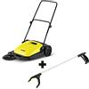 Karcher Spazzatrice manuale S 530, larghezza di lavoro di 550 mm, un vano raccolta da 16 l e una spazzola laterale. E' adatta per aree a partire da 30 m²