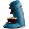 PHILIPS Senseo Original Plus, Macchina da caffè con cialde, scelta dell'intensità del caffè, tecnologia Coffee Boost, plastica riciclata, blu pavone (CSA210/00)