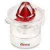 Girmi SR05 Spremiagrumi, 25W, Capacità 500cc, Griglia Filtrante, Doppia coppa di spremitura, Completamente smontabile e facile da pulire, Bianco/Rosso