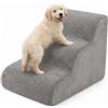 QWORK® Scaletta per Animali Domestici 3 Gradini, 60x40x40 cm, in Memory Foam Lavabile, per Cani di Piccola e Media Taglia, Anziani e Gatti