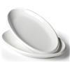 RRMMAN Piatti da portata grandi da 26,7 cm, piatti da portata ovali, piatti ovali bianchi per feste, matrimoni, intrattenimento, vassoi e piatti da portata in ceramica per servire cibo, antipasti