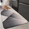 Yugarlibi Tappeto passatoia per corridoio, antiscivolo, 60 x 180 cm, per soggiorno e camera da letto, lavabile, antimacchia, moderno, per cucina e corridoio, colore: grigio