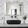 Hocosyme JZ-WF-600W Hocosyme Specchio Riscaldato a Infrarossi 600W con Telecomando，Pannello Radiante Infrarossi Specchio Bagno 100x60 CM con Protezione Surriscaldamento - WIFI (Tuya Smart)