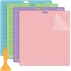 LCOUACEO Tappetino da Taglio per Cricut Maker 3/Explore 3/Air/Air 2, Tappetini da Taglio Autoadesivi 4 Pezzi Varietà Grip Cutting Mat, Antiscivolo Durevole Tappetino Accessori di Ricambio per Cricut