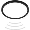 BRILONER - Plafoniera LED con rilevatore di movimento IP44 portata 3m, colore luce bianca neutra, piatto, rilevamento 120 gradi, plafoniera LED, pannello LED, 29x3 cm, nero
