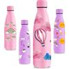 Vikastar Borraccia Termica, 500ml senza BPA, Thermos per Bevande Calde, a Prova di Perdite, Borraccia Bambini, Acciaio Inox per Scuola, Sport, Palestra, Ciclismo, Rosa-Palloncini