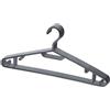 Berlona Grucce Berlona | 10 pezzi | appendino in plastica con ganci laterali | appendino salvaspazio, leggero e funzionale | 41 cm x 18,5 cm | per abiti, camicie, maglie, giacche, pantaloni | Nero