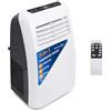 SereneLife SLPAC7EU Condizionatore Portatile 3-in-1, Deumidificatore Integrato, Ventilatore, Telecomando, Kit Scarico Finestra, 7,000 BTU, Classe A, 2.4 kg, 57 Decibel, Bianco, 900 W, Engineered ABS