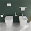 Parama Sanitari filomuro ceramica bianco lucido vaso rimless copriwc soft-close e bidet | Europa Small
