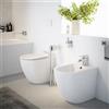Parama Sanitari filomuro in ceramica bianco lucido vaso tornado silent flush sedile soft-close e bidet | Sydney