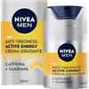 NIVEA MEN Skin Energy Crema Idratante Viso in confezione da 3 x 50 ml, Crema viso uomo rivitalizzante, Crema uomo viso energizzante arricchita con caffeina 100% naturale