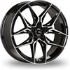 Cerchi in lega TEC-Speedwheels GT9 9.0x19 Schwarz-Glanz-Frontpoliert