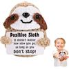 YALiya Bradipo Positivo all'uncinetto Ispiratore, Portafortuna Mini Positive Doll, Divertente Bradipo con Affermazioni Positive, Adatta come Decorazione o come Regalo per la Famiglia o le Amiche