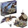 Mega Brands MEGA The Witcher Wild Hunt Geralt e la Caccia al Grifone, set da costruzione con 1170 pezzi, luci LED e mini action figure di Geralt inclusi, giocattolo per ragazzi, 16+ anni, HDL28