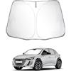 SKTU Parasole Auto compatibile con Peugeot 208 / Opel Corsa F/Lancia Ypsilon Parasole Auto Parabrezza interno pieghevole con Protezione UV