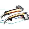VIGORTHRIVE 2PCS Indicatore laterale dello specchio del segnale di direzione dinamico LED B8.5 Blinker Repeater Light Compatible for Audi A4 A5 B8 B8.5 RS5 RS4 A3 8P A6 A8 8K