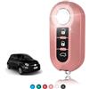 TOOMUME Cover Chiave TPU Lucido, Custodia Chiave Copri Chiave Adatto per Fiat 500 500L 500C Grande Punto Panda Brava Bravo Doblo Ducato Abarth Lancia Y Ypslon Delta Musa