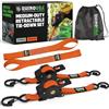 Rhino USA Cinghie a Cricchetto Retrattili (2 Pezzi) 2,5cm x 3m - 540kg