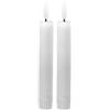 LED Universum - Set di 2 candele a LED in vera cera, bianco, 15 cm, per 1 candela AAA (non incluse), decorazione da tavolo per matrimoni, Natale, feste, feste (bianco 15 cm - set da 2)