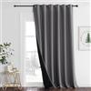 PONY DANCE Tende Oscuranti per Interni 100% Tenda Oscurante per Camera da Letto Pannelli Divisori Tende con Anelli Tenda Termica Isolante Freddo 1 Pezzo 200x245 CM, Grigio