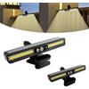 Surplex Luci Solari da Esterni, 2 Pcs Luce Lampade Solare a Clip con Sensore di Movimento, 3 Modalità da Parete, IP65 Impermeabile Faretto Solaro Luce per Giardino Recinzioni Grondaie