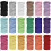 SUNOYA 18 pezzi di filato macramè, 2 mm x 30 m, filo di cotone macramè, set di fili di cotone macramè, filo di cotone macramè, set di filati di cotone macramè, per fai da te, fai da te, fai da te, lavori a