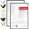 HIMEETIME® 2x Cornice A2 da 42x59,4 cm in metallo nero e alluminio, adatta per documenti 42x59,4 cm, grande collage, quadri A2 e foto.