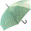 Susino - Ombrello da donna con stampa floreale verde, 1 metro di diametro con 8 stecche robuste e solide, ombrello con apertura automatica, colore: Verde