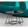 CAIMI Tavolino basso SUSU con il piano in laminato stratificato HPL