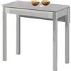 ASTIMESA Tavolo da Cucina, Metallo, Grigio, 90x50cm-extendida 90x70 CMS