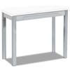 ASTIMESA Tipo Libro Tavolo da Cucina, Metallo Vetro Legno, Bianco, 80x40cm