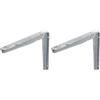Alberts GAH-Alberts 800826 800703 - Console in profilo a T, disponibile in diversi modelli, per carichi estremi e estremi, zincate a caldo, altezza 200 mm, profondità 250 mm, set da 2 pezzi