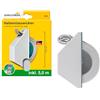 Schellenberg 50505 Avvolgitore a mezza entrata mini con fettuccia, bianco