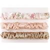 Michooyel 3Pcs 1.5Cm Mini Scrunchies per Capelli in Seta 100% Pura Seta, Elastici per Capelli Donne e Ragazze Silk Scrunchies Fascia a Coda di Cavallo