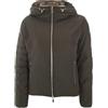 Ciesse Piumini Piumino corto con cappuccio Donna Linda CFWJ02026 Verde Militare Reversibile (IT, Numero, 42, Regular, Corto, Verde Militare)