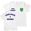 lepni.me Maglia per Bambini Maglietta da Calcio Brasile con Tuo Nome e Numero | Distintivo Bandiera Brasiliana Personalizzata | Coppa del Mondo 2022 (12-13 Anni Bianco Multicolore)