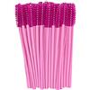 PROFICO 50 spazzole per ciglia usa e getta | Set di pennelli per ciglia | mascara applicatore (rosa - rosa scuro)