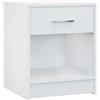 Casaria® Comodino Camera da Letto 50x40x35cm Comodini con Cassetto Ripiano Tavolino da Notte Comò da Letto Comodini Tavolino con Cassetto Bianco
