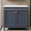 HARELA Mobile lavabo bagno con lavandino in ceramica, Mobile Bagno A Terra con Rubinetto Dell'Acqua Calda e Fredda, Armadietto Autoportante per Soggiorno, Cucina, Ufficio, Armadio(70cm/27.5in)
