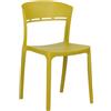 Totò Piccinni Sedia DELTA in Polipropilene in fibra di Vetro Moderne Design Impilabile (Giallo Senape, 1)