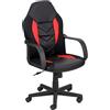 Baroni Home Sedia da Gaming Inclinabile, Acciaio e Soft Foam, Sedia da Gioco Ergonomica, Ruote Girevoli, Altezza e Inclinazione Regolabile, Sedia Adulti Facile da Montare, 55x45x108 cm, Rosso