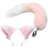 ModexO Plug anale Completo Butt Plug con coda Flirt Articoli per adulti Coda di volpe Giocattoli erotici Cosplay sexy Prodotti eroici Per Coppie Segrete Giocattolo anale Butt