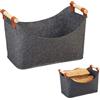 Cutiolly Borsa Portaoggetti di Legno,Borsa Feltro Per Legna,Cesta Portalegna,Cesta Per Legna Da Interno,Cestino Legno Di Feltro,Cestino Cesto in Feltro,per Spesa,Giornale o Legna da Ardere