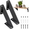 CTCEHL Staffe per Mensole,2 pezzi Reggimensola Nero,Mensola Angolare da Muro,Staffe Angolari,Reggimensola da Muro,Reggimensola Impieghi Gravosi,per camera da letto,cucina ufficio libreria (Nero,20 cm)