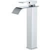 JUNSHENG Rubinetto del Bagno, Moderno Rubinetto del Lavabo del Bagno a Una Maniglia, Placcato, Acqua Calda e Fredda, Cascata